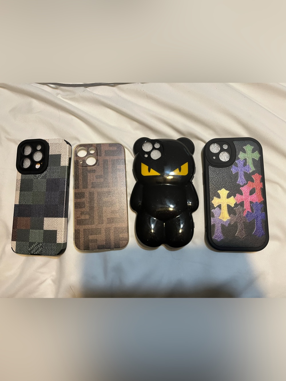 Assorted Black & Multi-Color Designer Pattern iPhone Cases - Pack